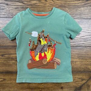 Mini Boden Campfire Sequin Tee Shirt